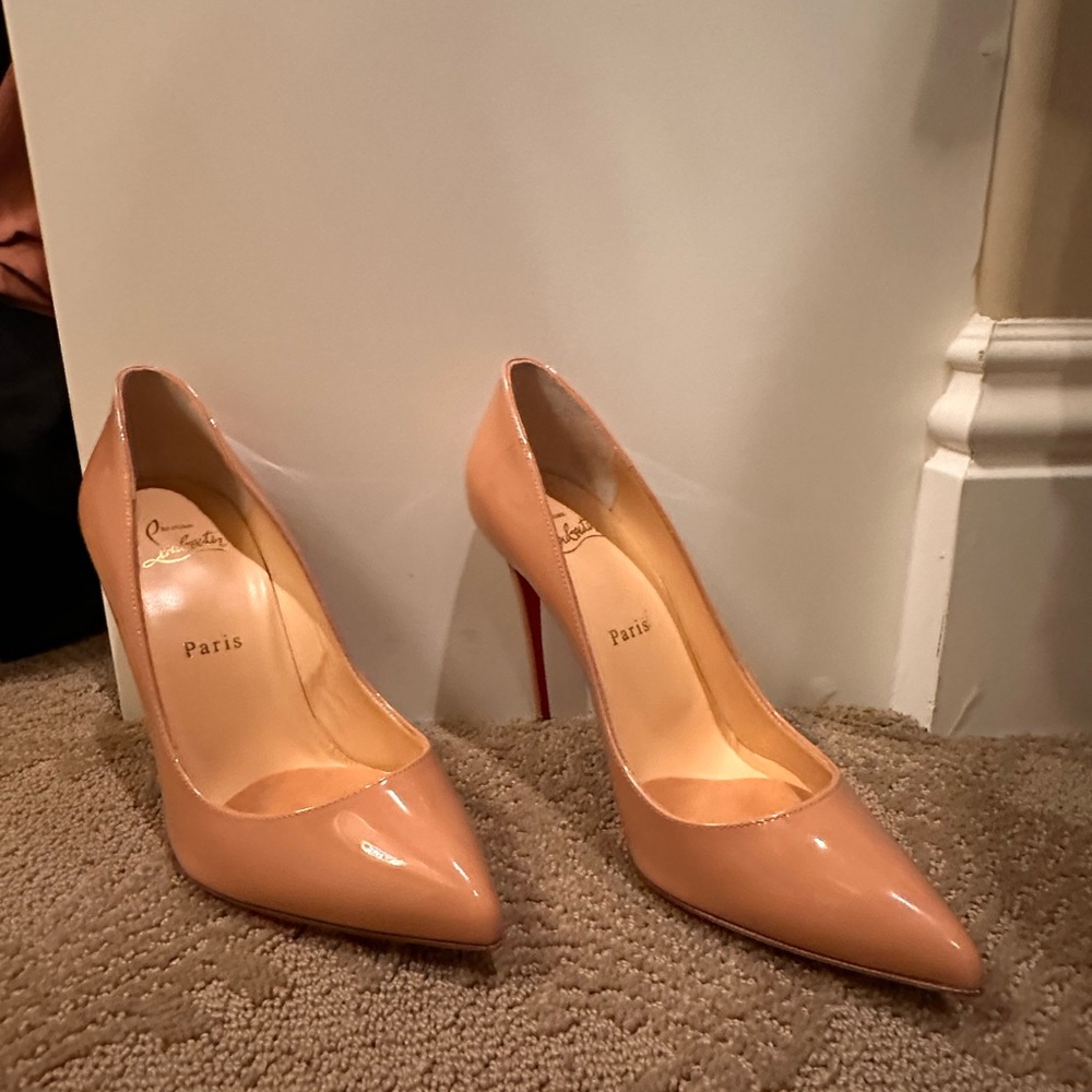 Gently used nude Christian Louboutin so Kate high heels